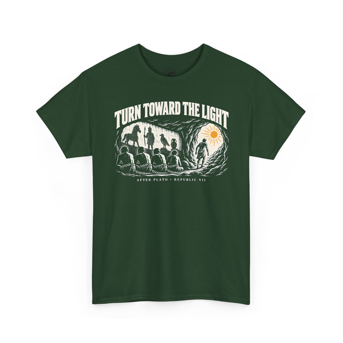 Turn Toward the Light Plato T-shirt – Donkey Talk graphic tee