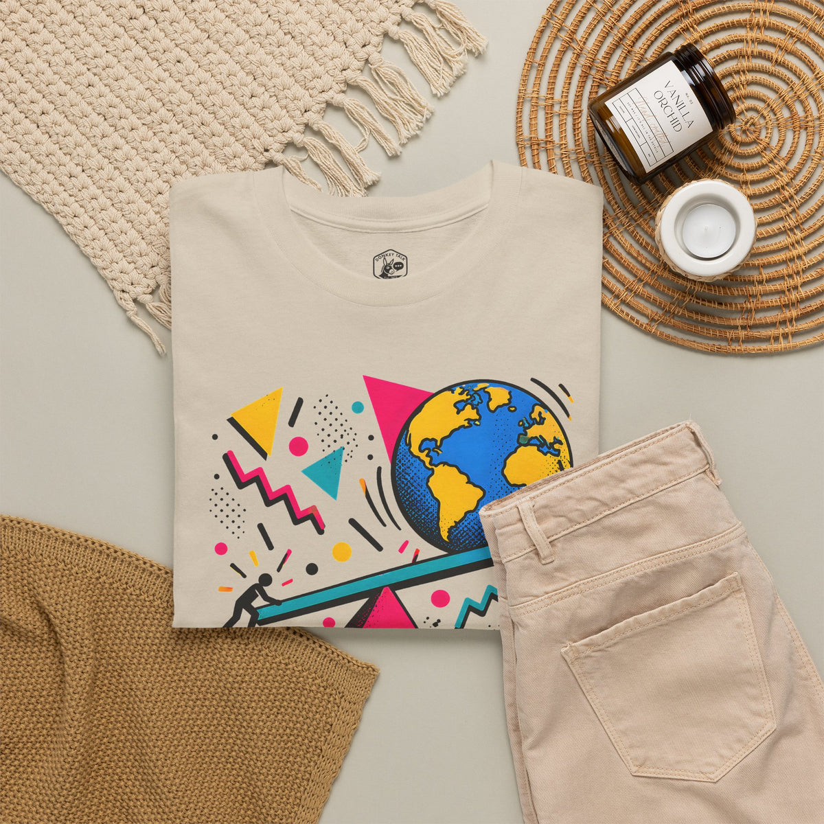 Archimedes Lever Memphis T-shirt – Donkey Talk graphic tee