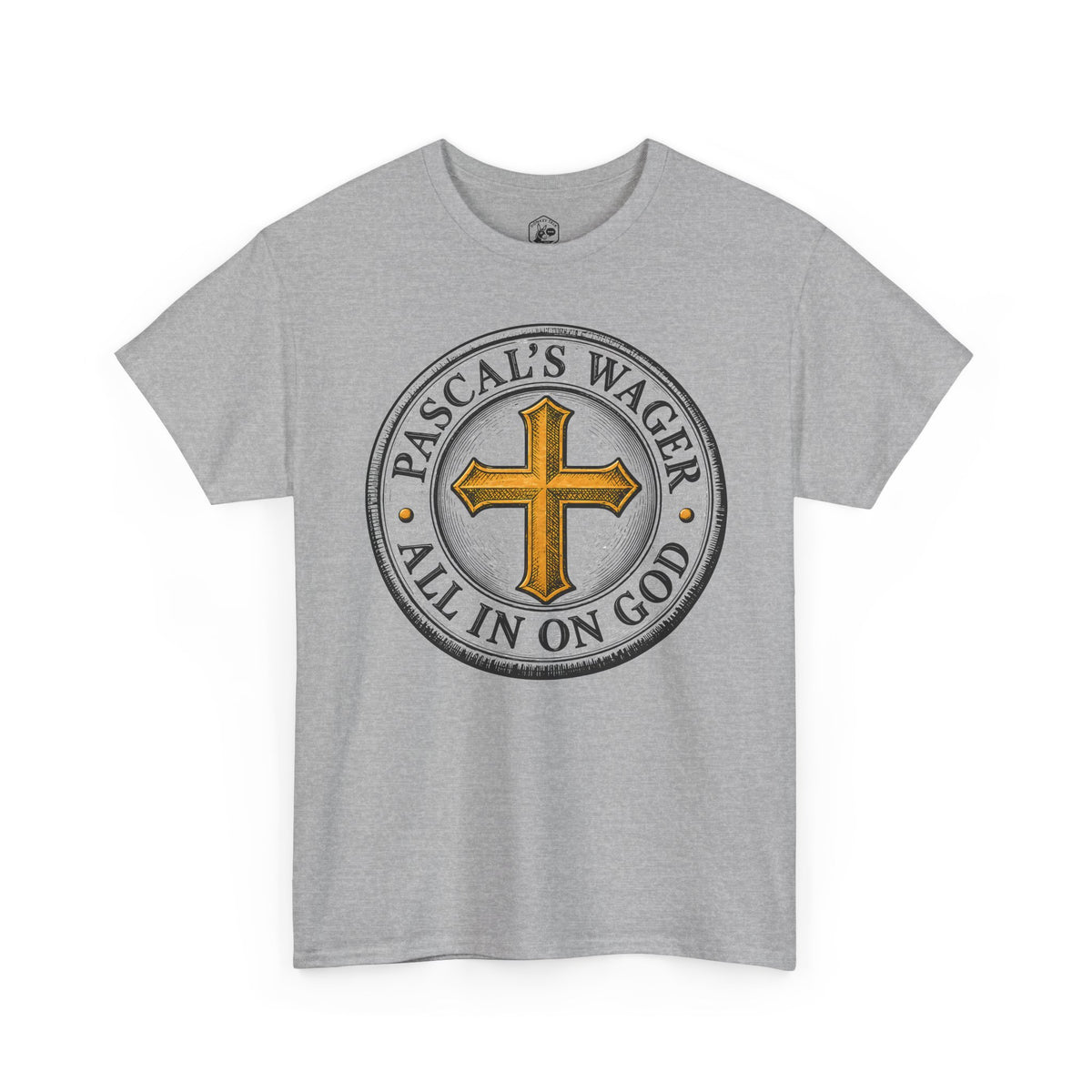 Pascal's Wager Gold Cross Coin T-shirt – Donkey Talk graphic tee