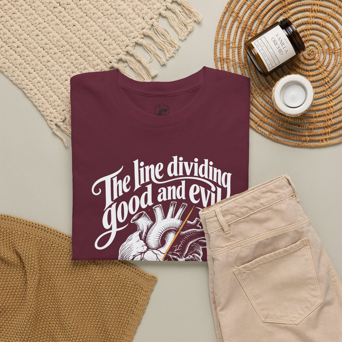 The Line Dividing Good and Evil T-shirt – Donkey Talk graphic tee