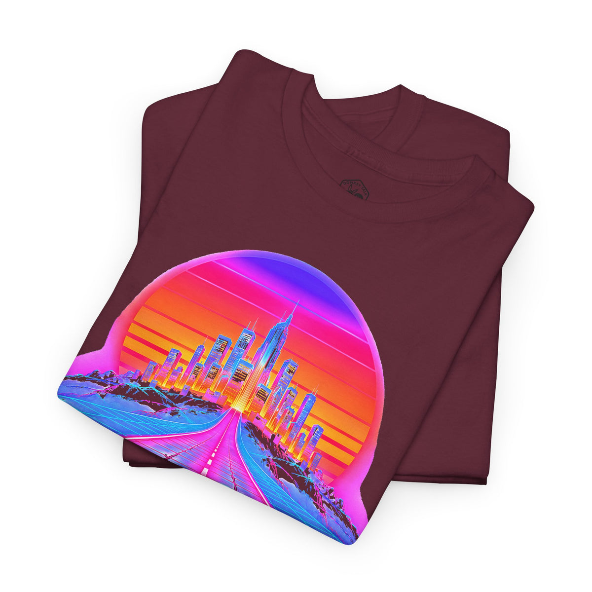 A City on a Hill Synthwave T-shirt – Donkey Talk graphic tee