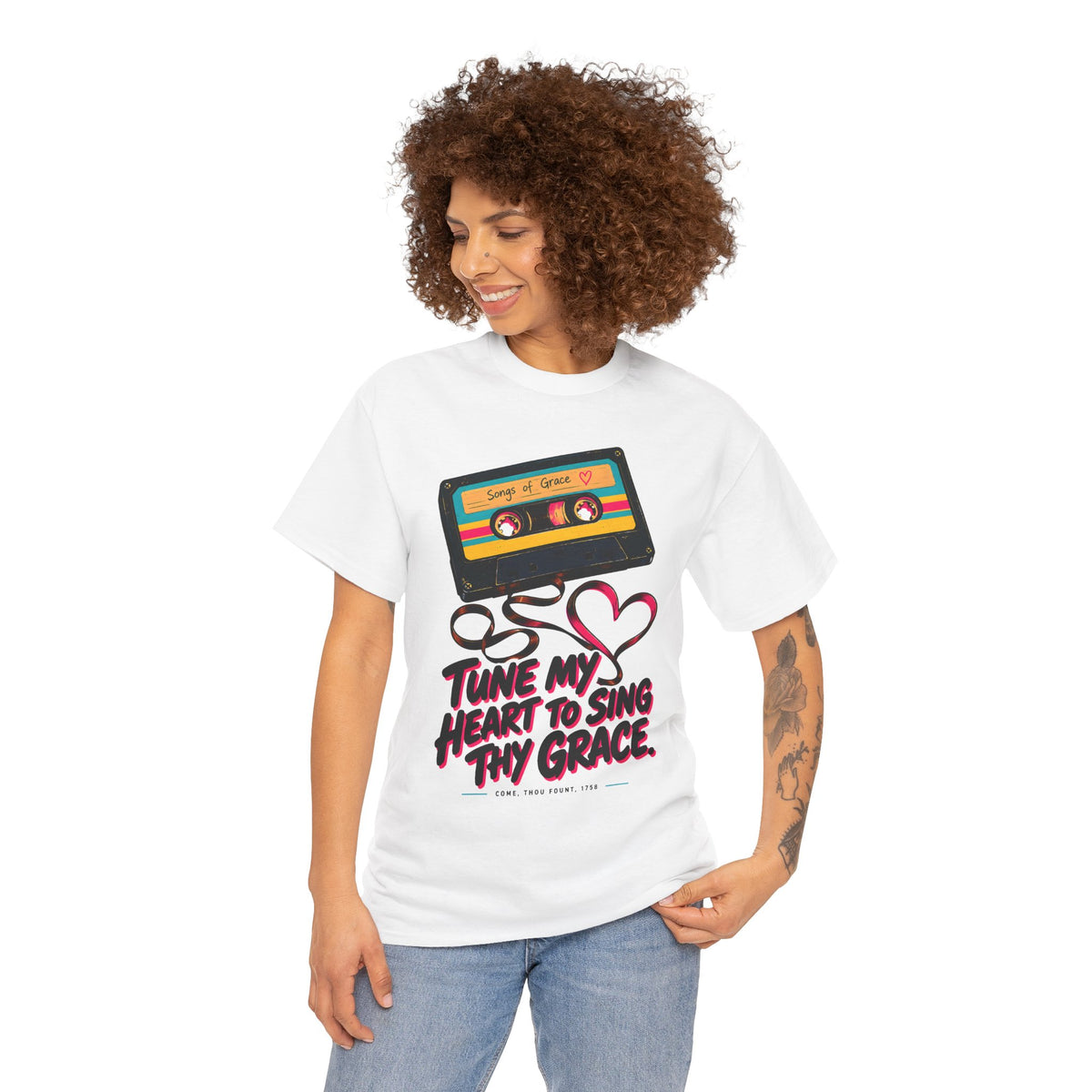 Tune My Heart Cassette T-shirt – Donkey Talk graphic tee