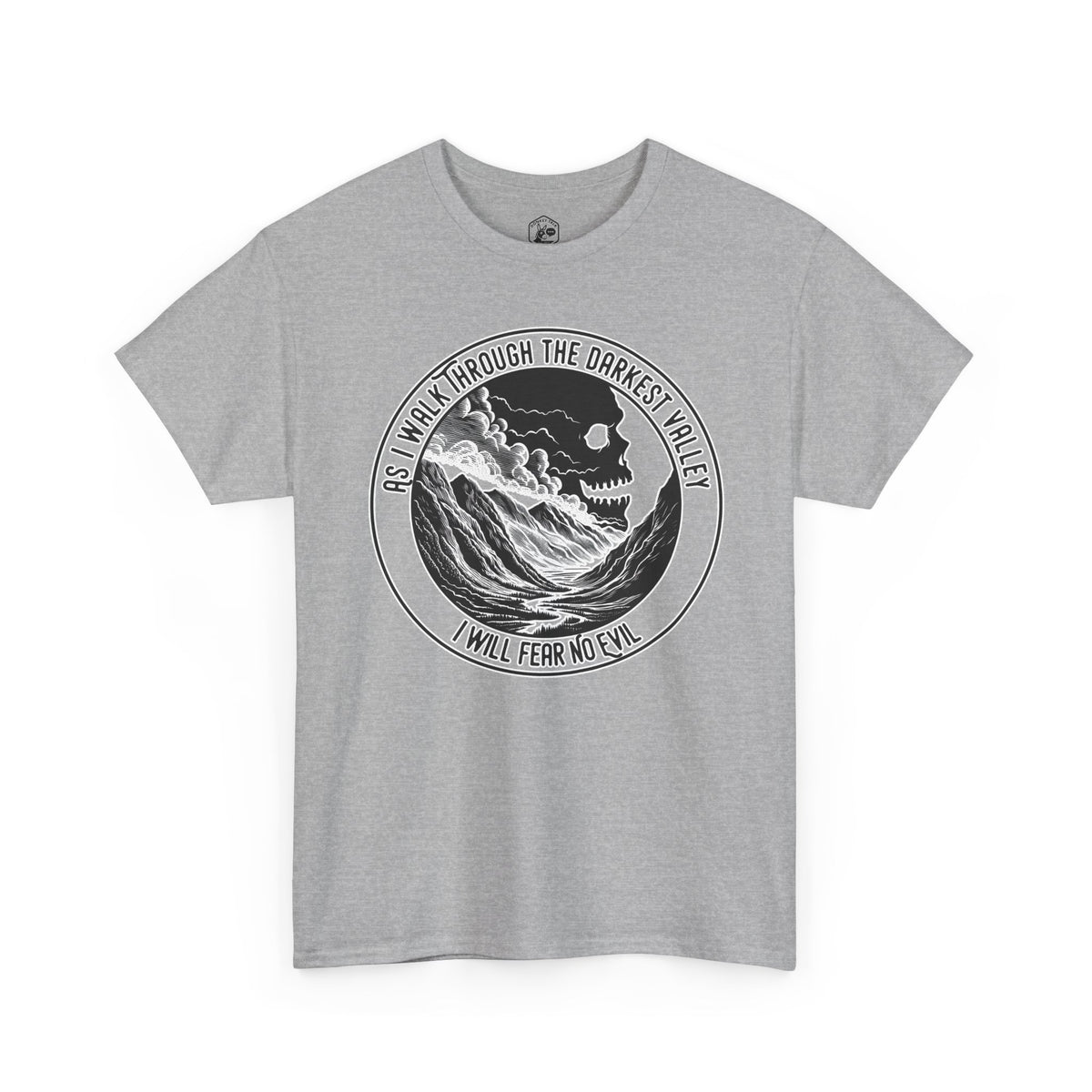 Fear No Evil Psalm 23 Christian graphic tee front and back print – Donkey Talk