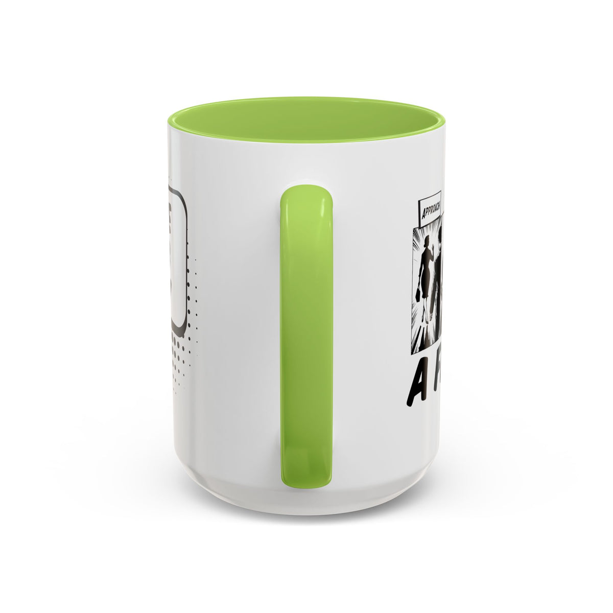 Free Hug Day Accent Coffee Mug – Funny Black & White Comic Speech Bubble Design (11/15 oz)