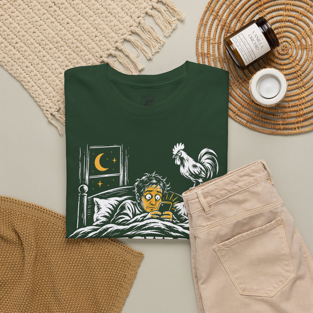 Camiseta "Watchman, Still Scrolling?" | Camiseta cristiana divertida con gráfico de Isaías 21:11