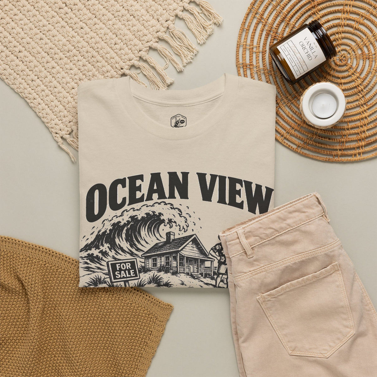 Ocean View Sand Foundation T-shirt – Donkey Talk graphic tee