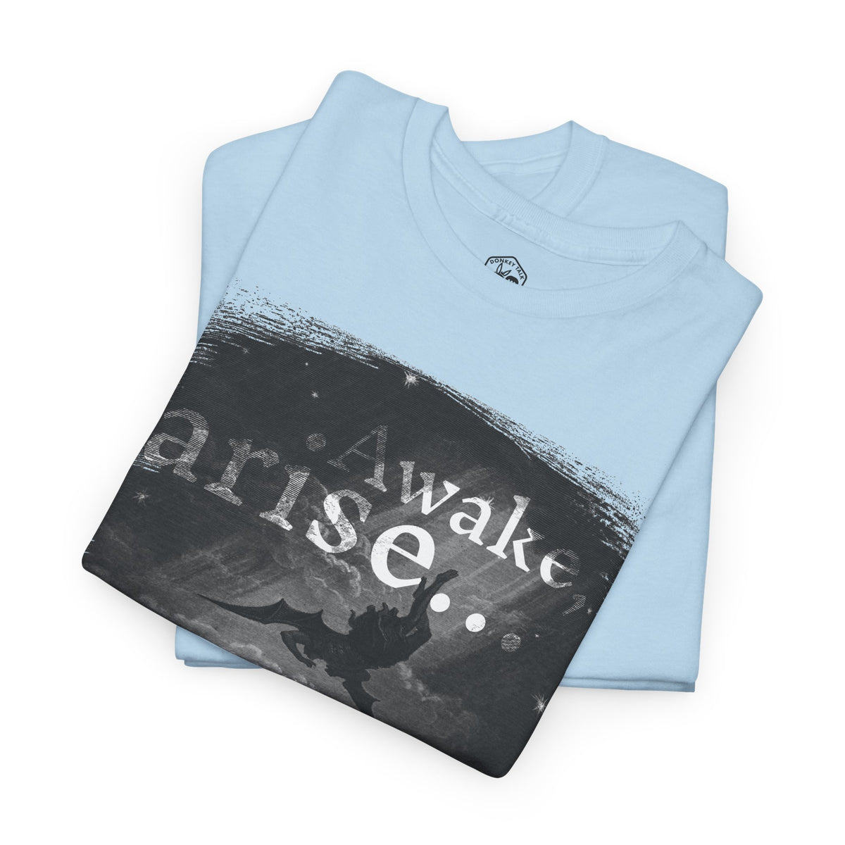 Arise or Fall Graphic Tee — Monochrome Moody Quote T-Shirt