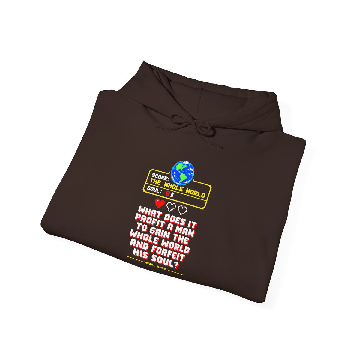 Gain the World Arcade High Score Hoodie | Mark 8:36 Retro Gamer Hoodie