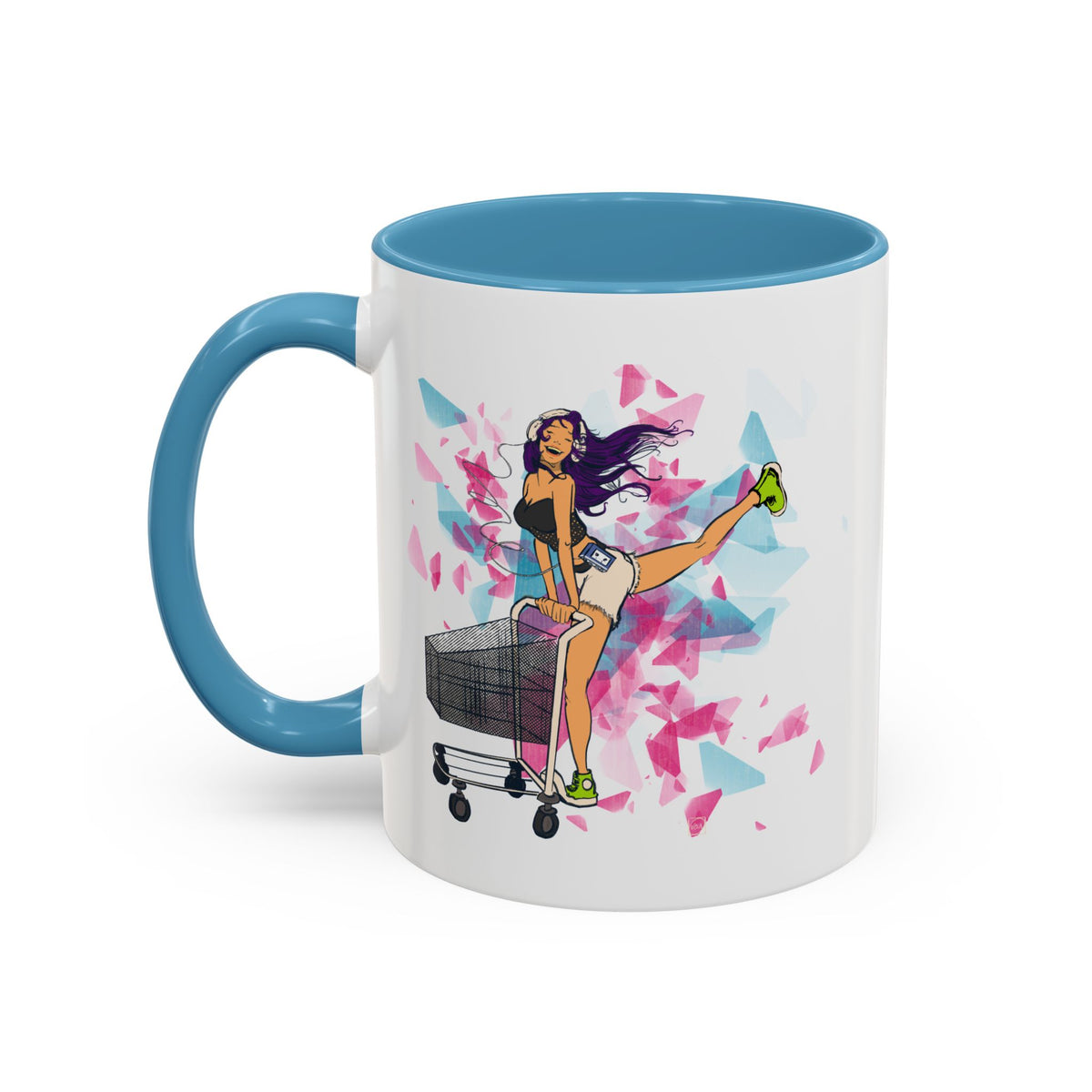 Playful accent coffee mug – Donkey Talk ceramic mug