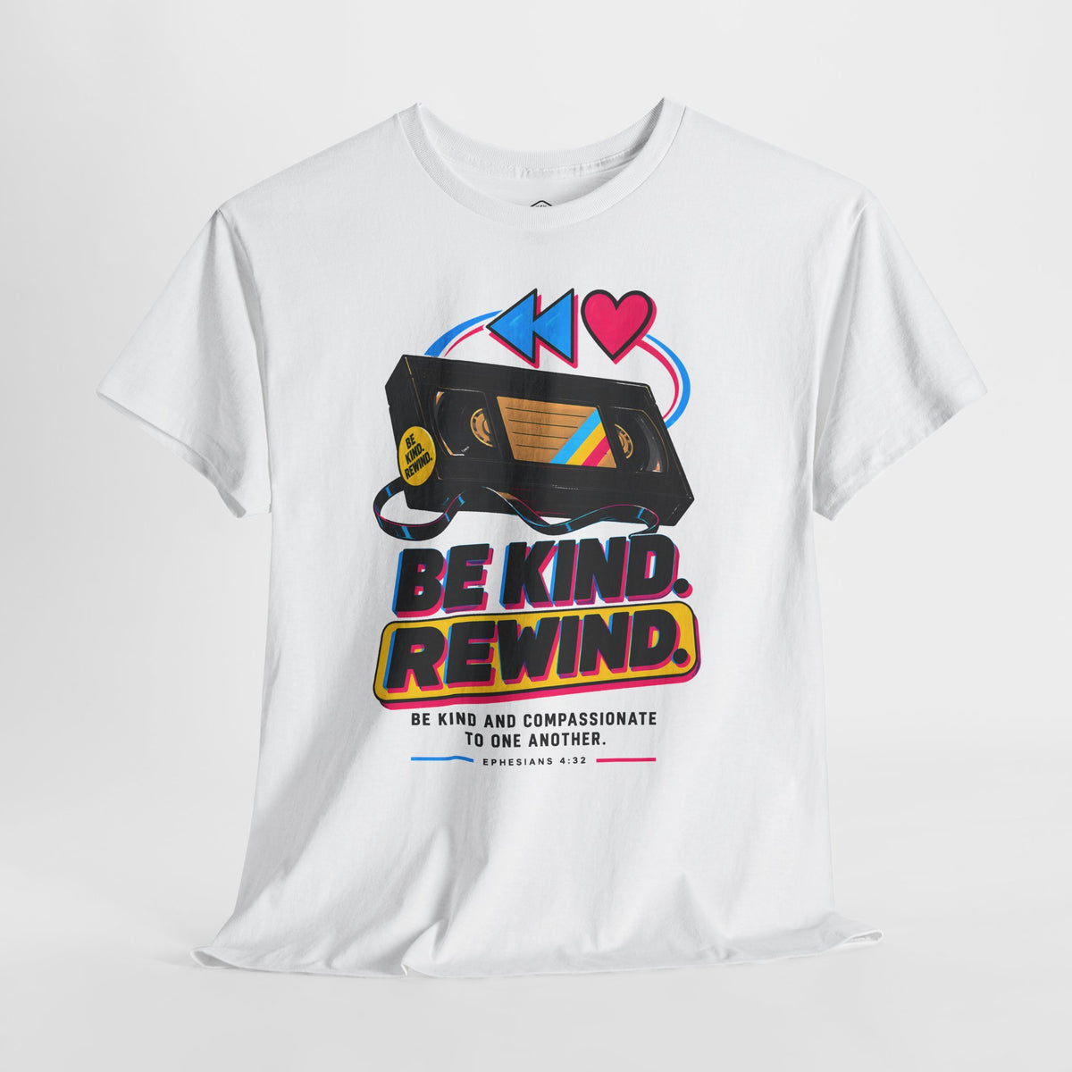 Kindness Rewind Heart T-shirt – Donkey Talk graphic tee