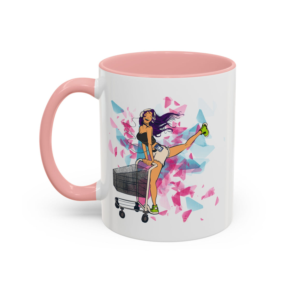 Playful accent coffee mug – Donkey Talk ceramic mug