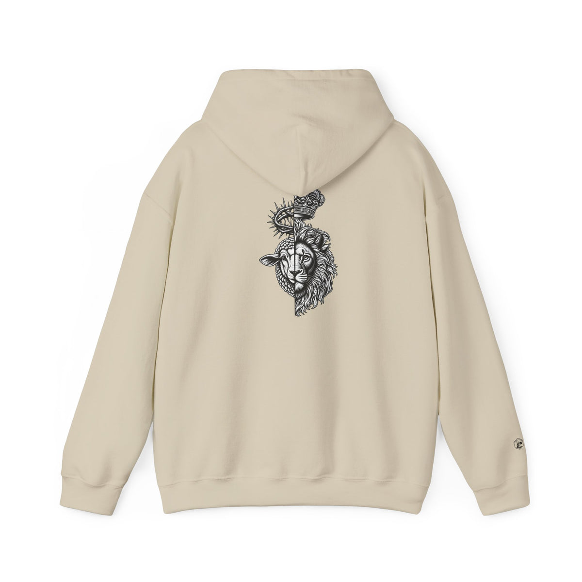Sweat à capuche unisexe Heavy Blend™ Le Lion et l'Agneau - Sweat-shirt à symbolique spirituelle