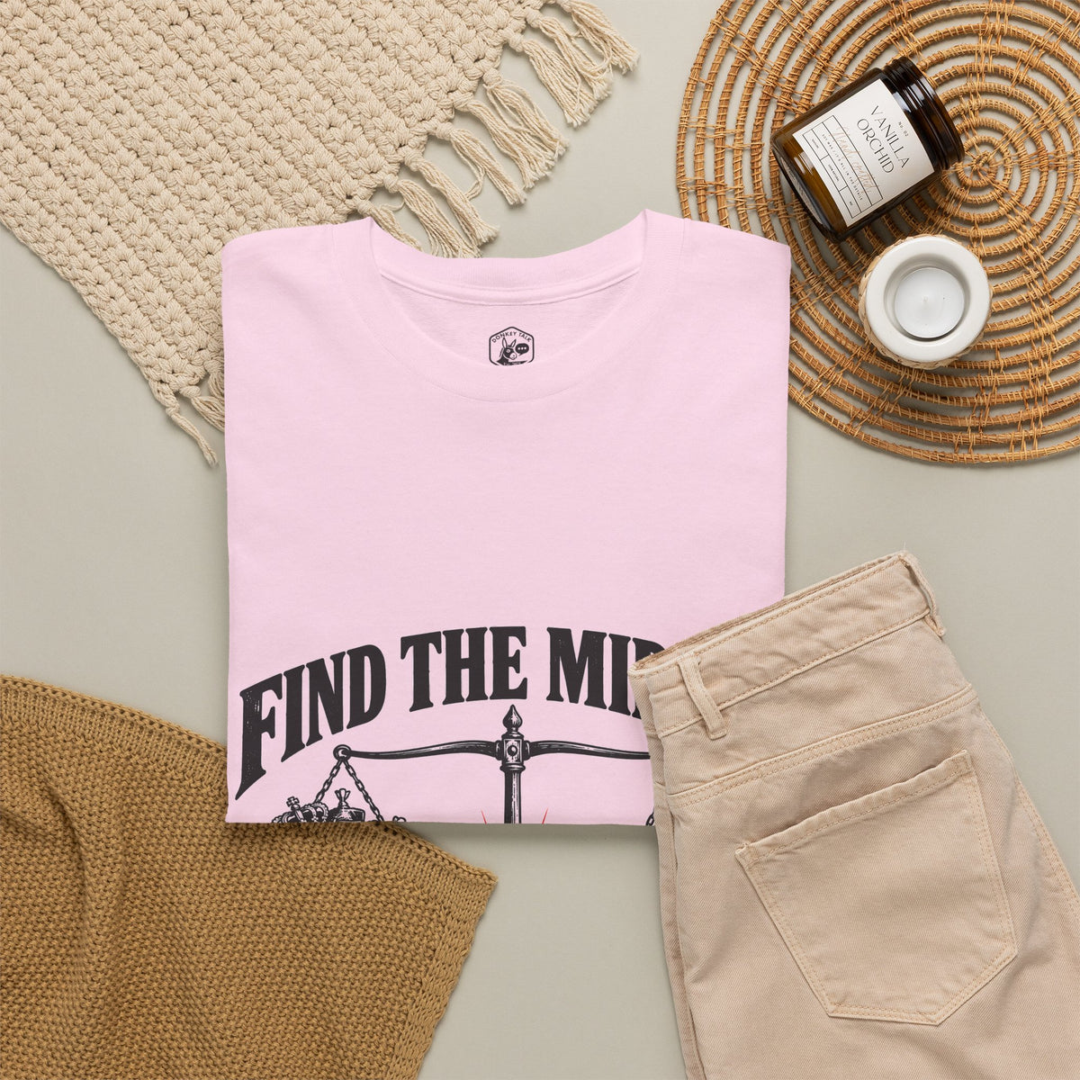 Find the Middle T-Shirt | Aristotle Golden Mean Philosophy Tee