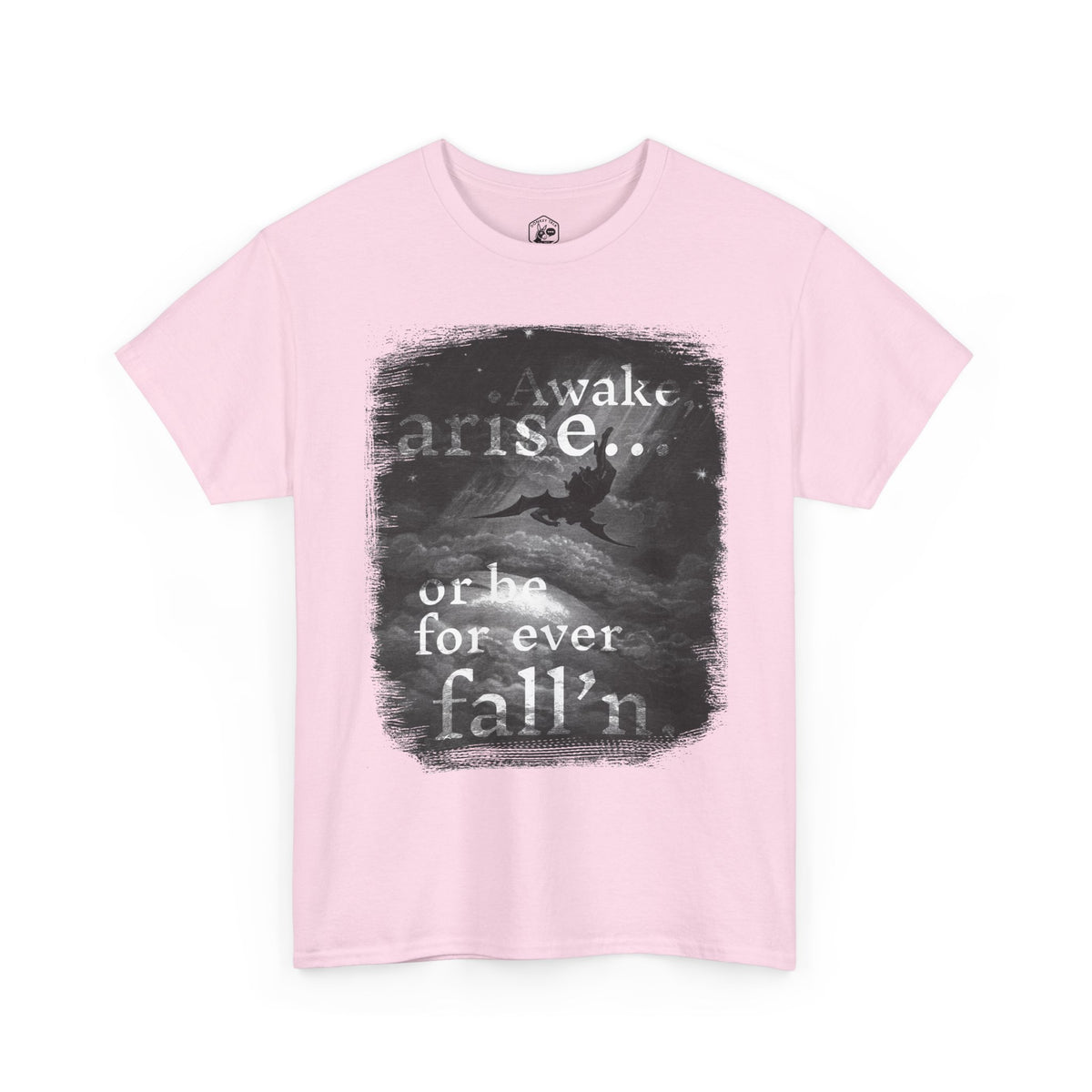 Arise or Fall Graphic Tee — Monochrome Moody Quote T-Shirt