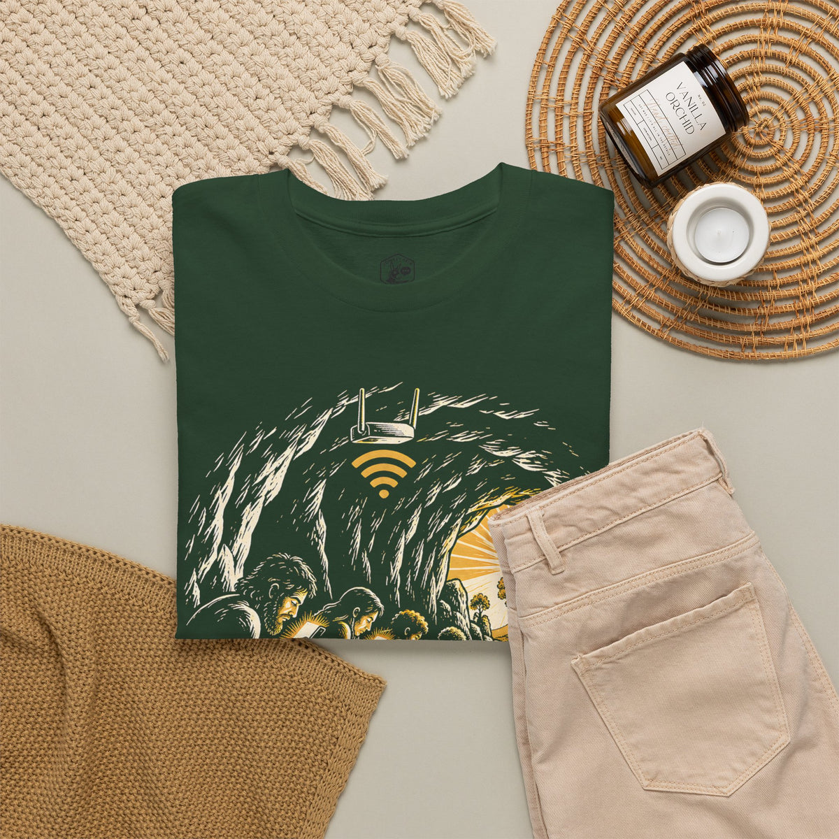 The Cave Has Wi-Fi Plato's Allegory T-shirt – Donkey Talk graphic tee