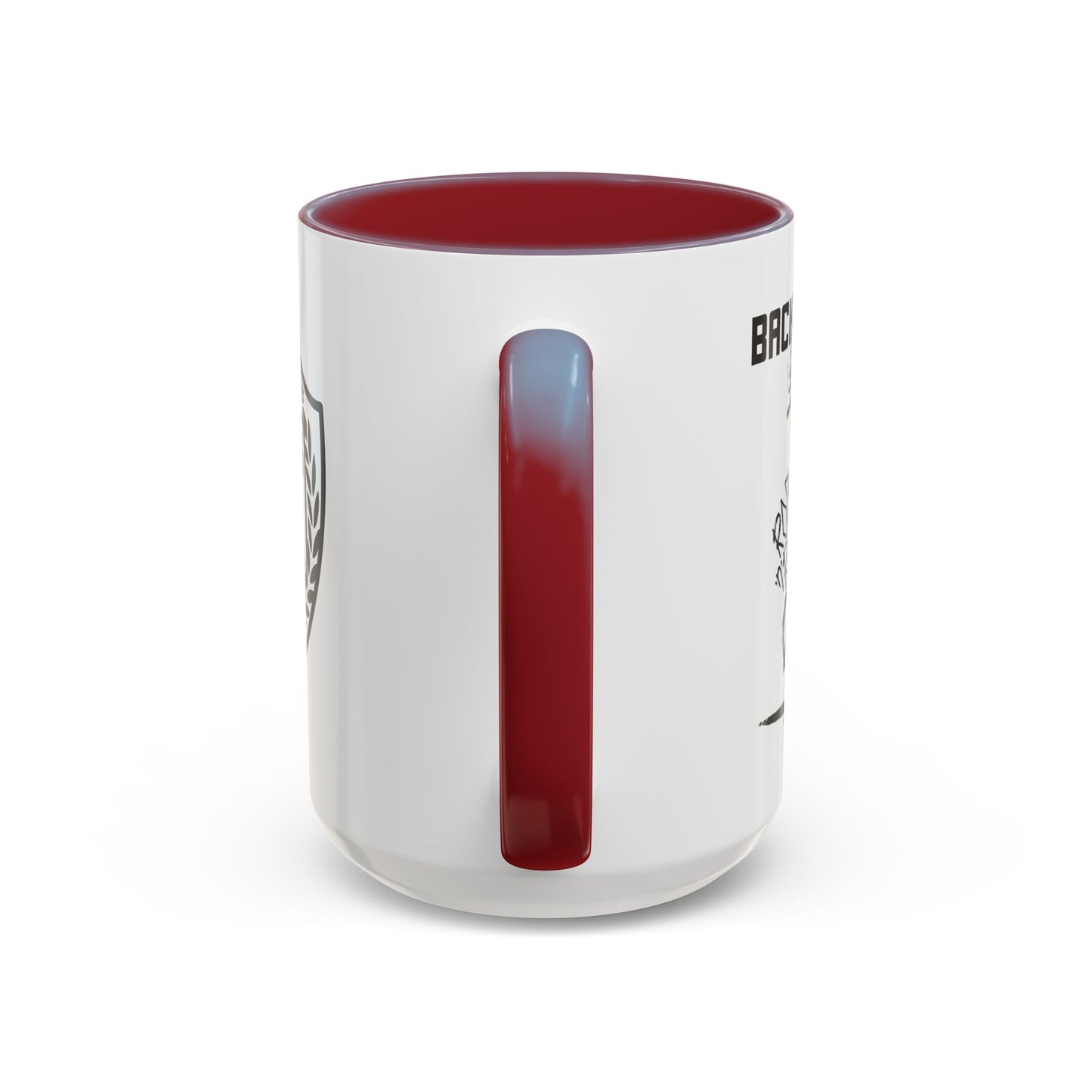 Back to Cool Shield Accent Coffee Mug — Retro Badge Coffee Cup (11/15oz)
