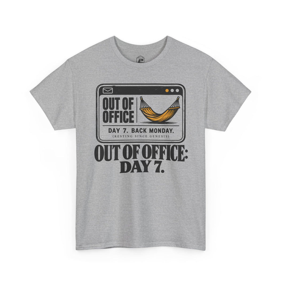 Out of Office Day 7 Sabbath T-shirt – Donkey Talk graphic tee