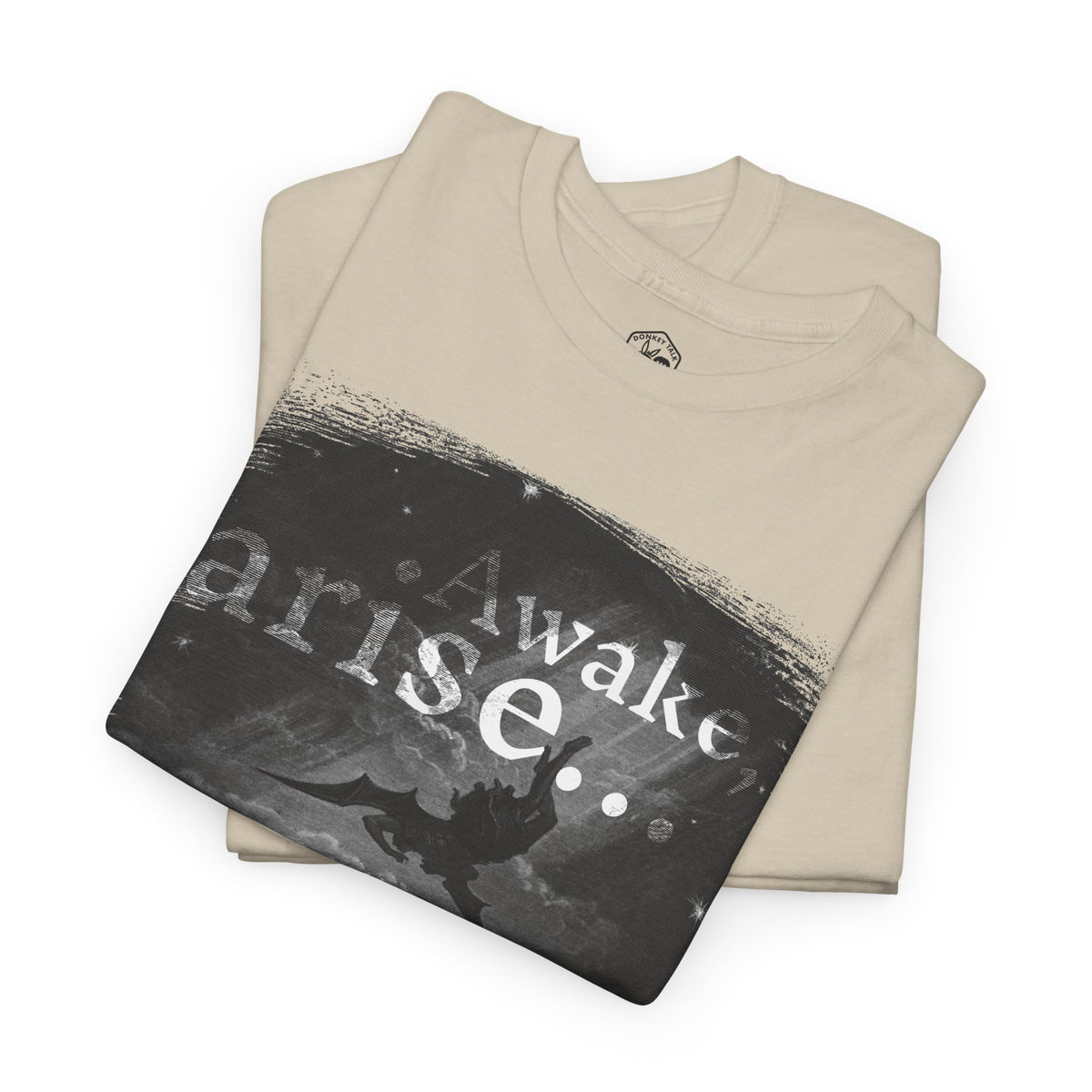 Arise or Fall Graphic Tee — Monochrome Moody Quote T-Shirt