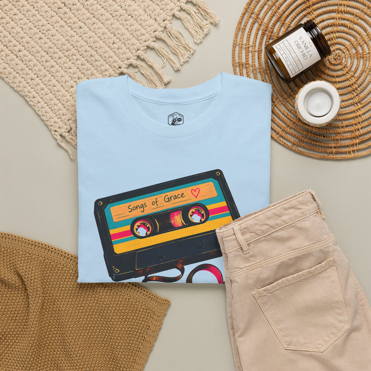 Tune My Heart Cassette T-shirt – Donkey Talk graphic tee