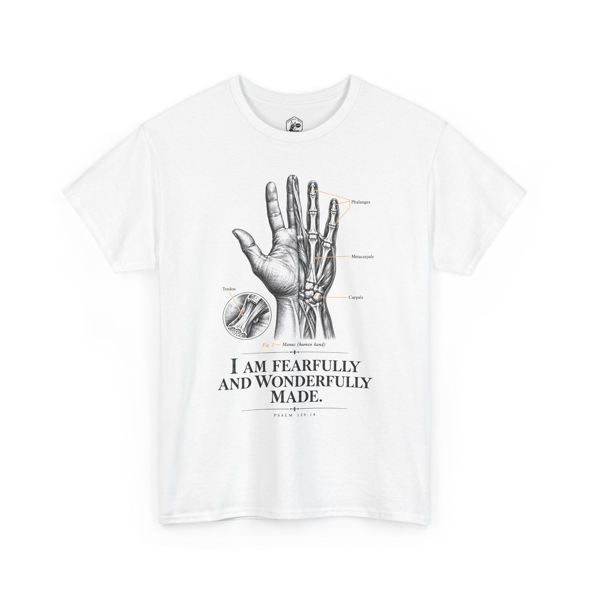 Fearfully and Wonderfully Made Engraving T-shirt – Donkey Talk graphic tee