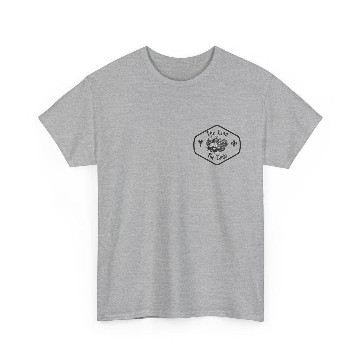 Lion & Crown Graphic Tee | Half Skull Lion Design T-Shirt