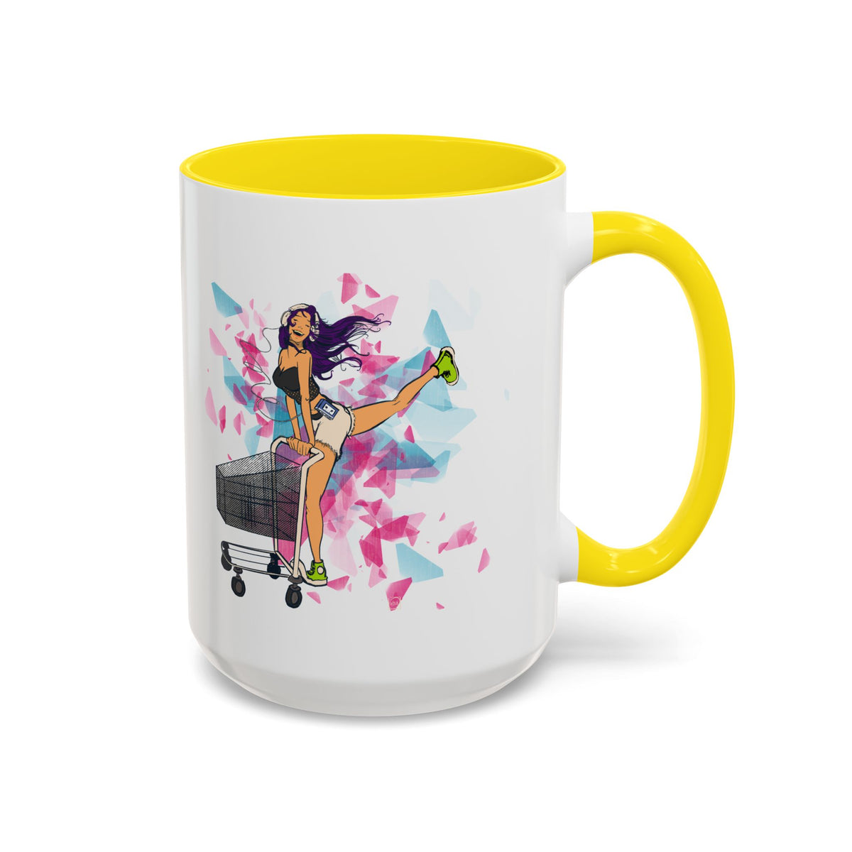 Playful accent coffee mug – Donkey Talk ceramic mug