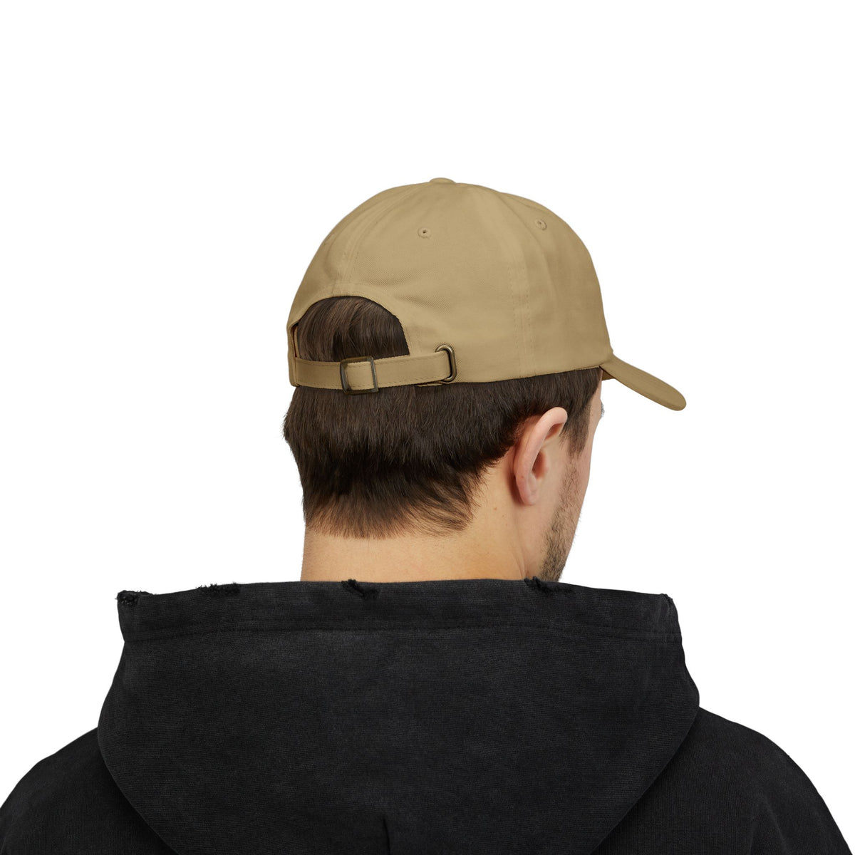 Donkey Talk logo white dad cap