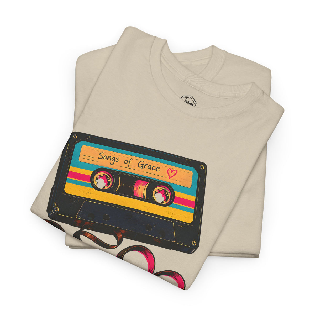 Tune My Heart Cassette T-shirt – Donkey Talk graphic tee