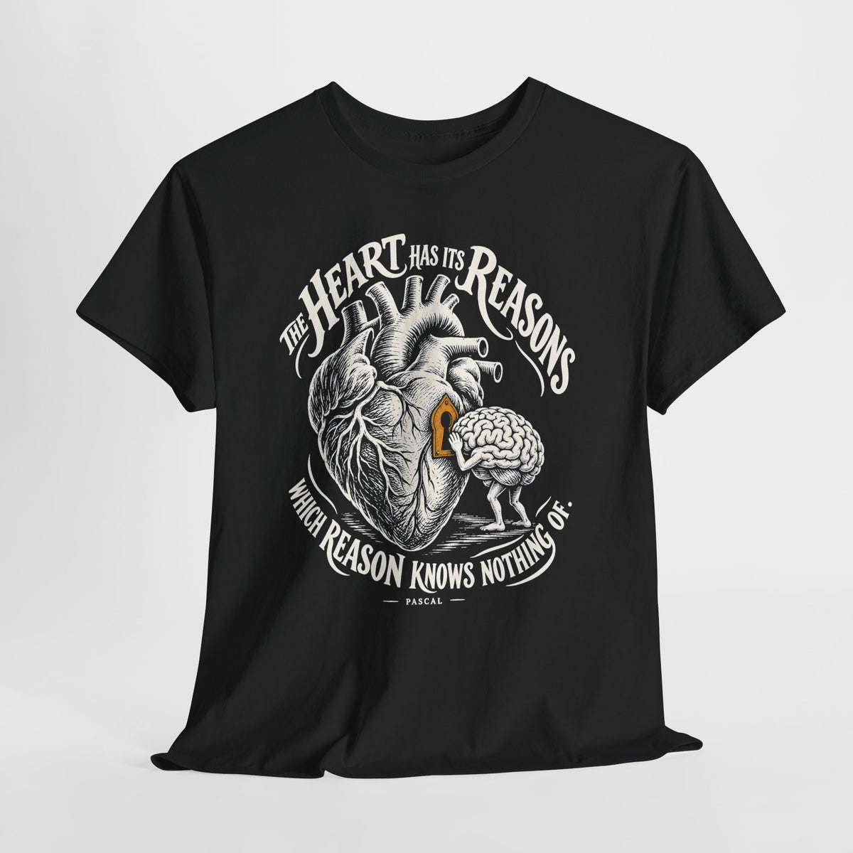 The Heart Has Its Reasons Pascal T-shirt – Donkey Talk graphic tee