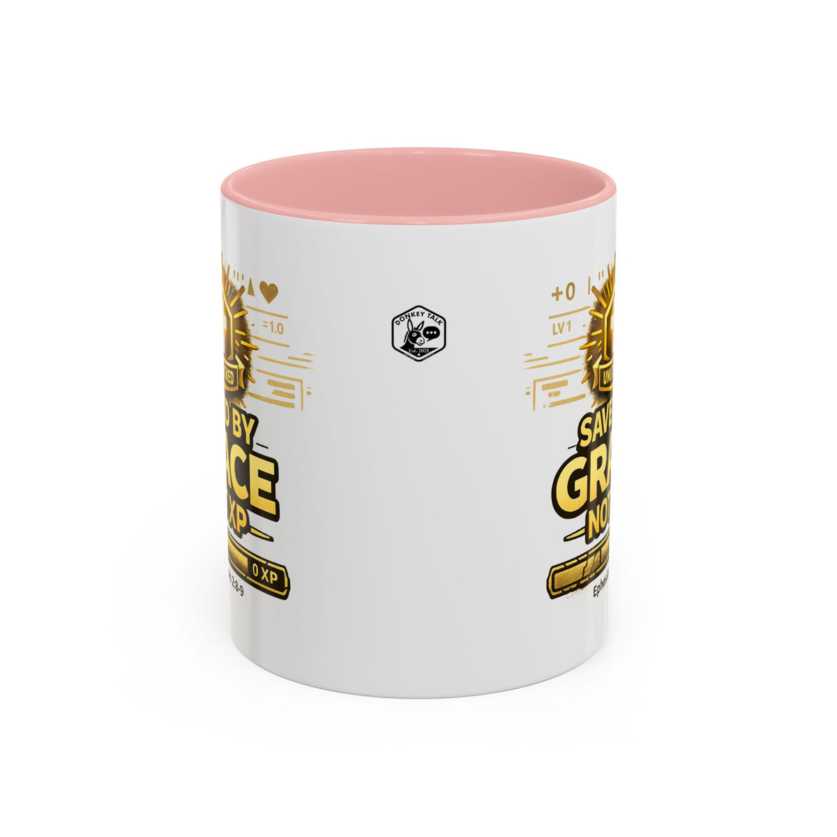 Saved by Grace Not XP gamer coffee mug – Donkey Talk ceramic mug