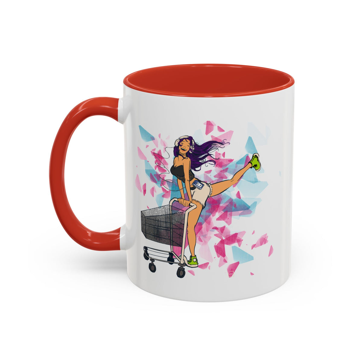 Playful accent coffee mug – Donkey Talk ceramic mug