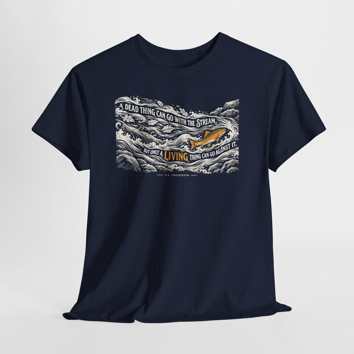 Chesterton Rapids Go Against the Stream T-shirt – Donkey Talk graphic tee