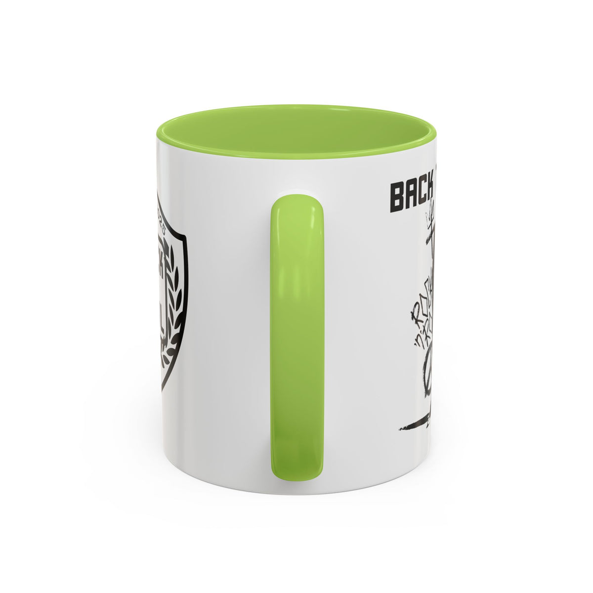 Back to Cool Shield Accent Coffee Mug — Retro Badge Coffee Cup (11/15oz)