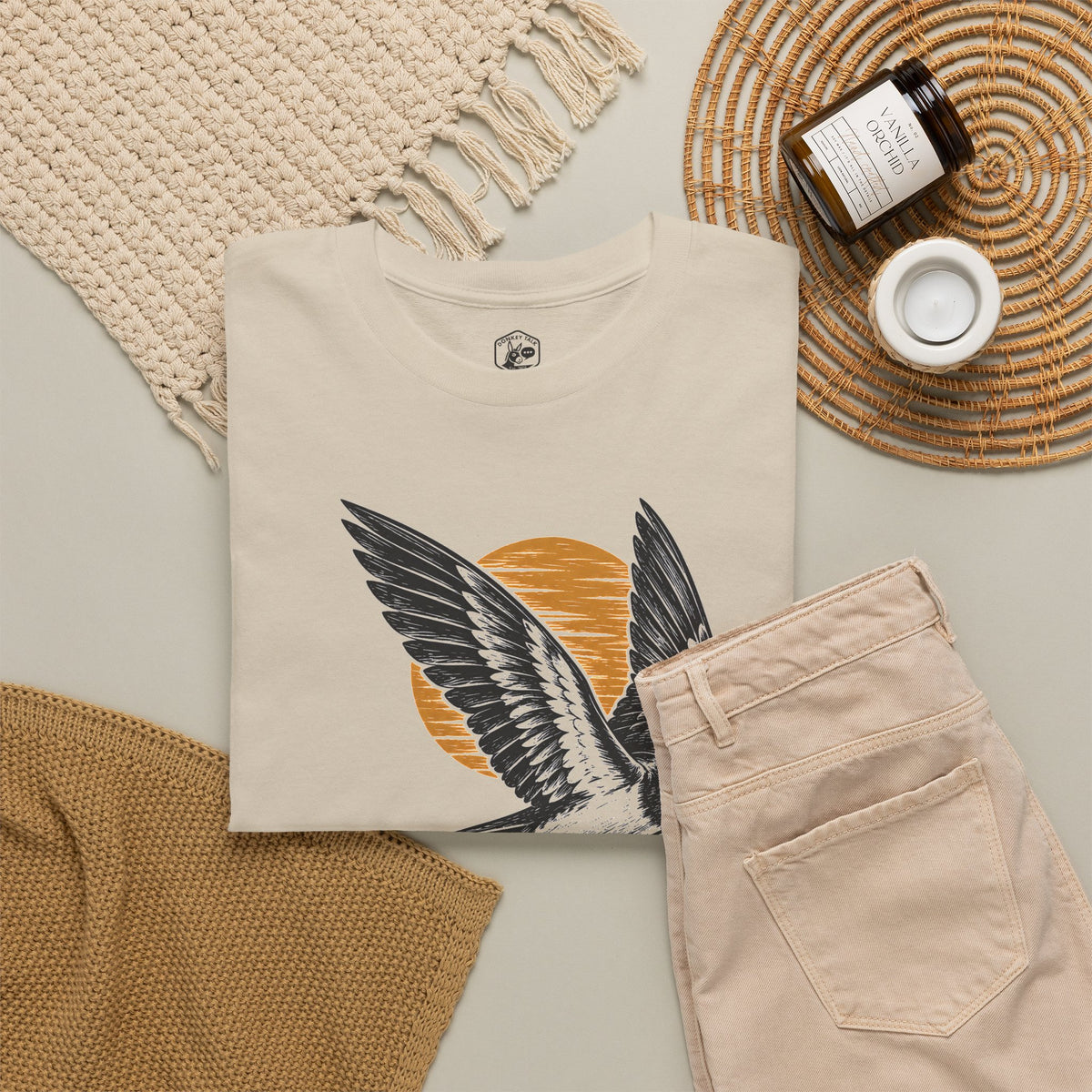 Swallow Linocut T-shirt – Donkey Talk graphic tee