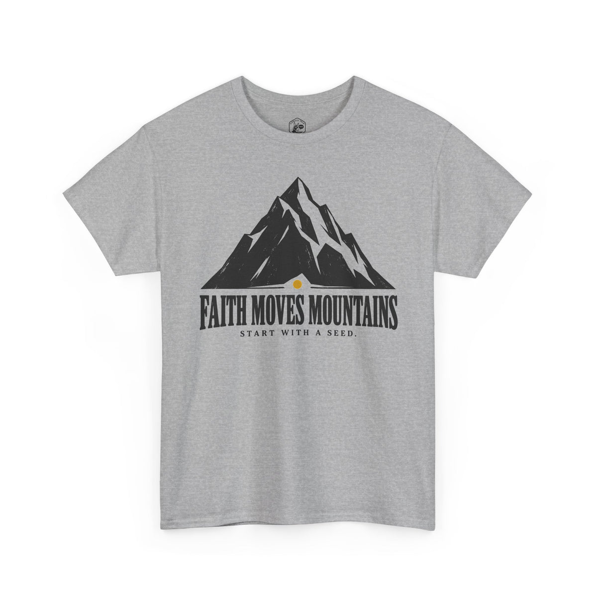 Faith Moves Mountains Start With a Seed T-shirt – Donkey Talk graphic tee