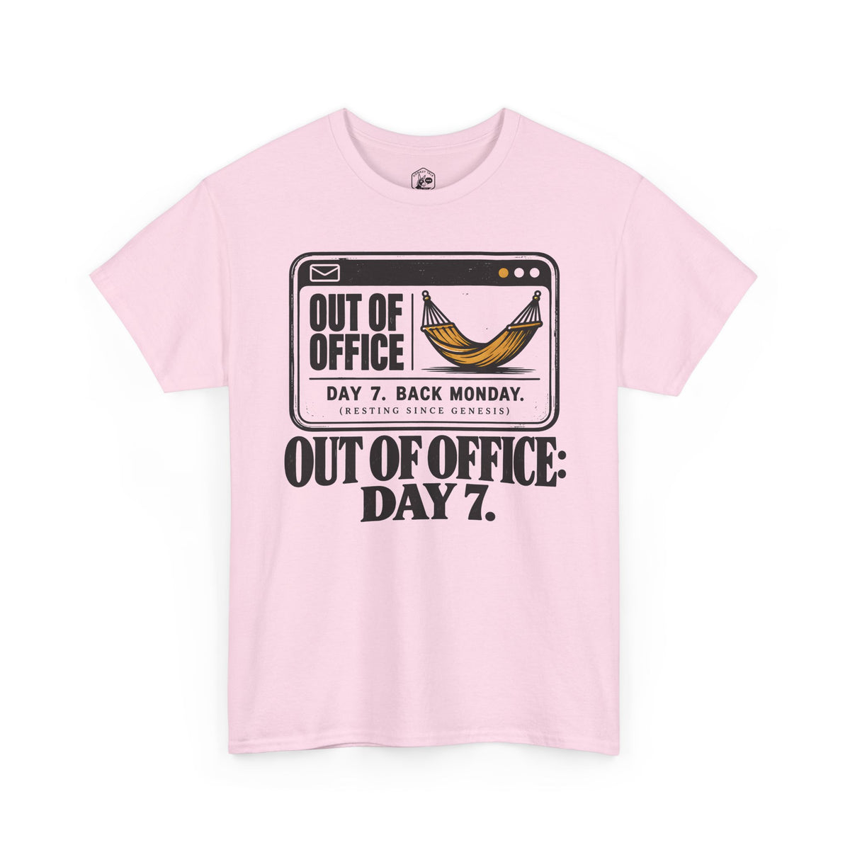 Out of Office Day 7 Sabbath T-shirt – Donkey Talk graphic tee