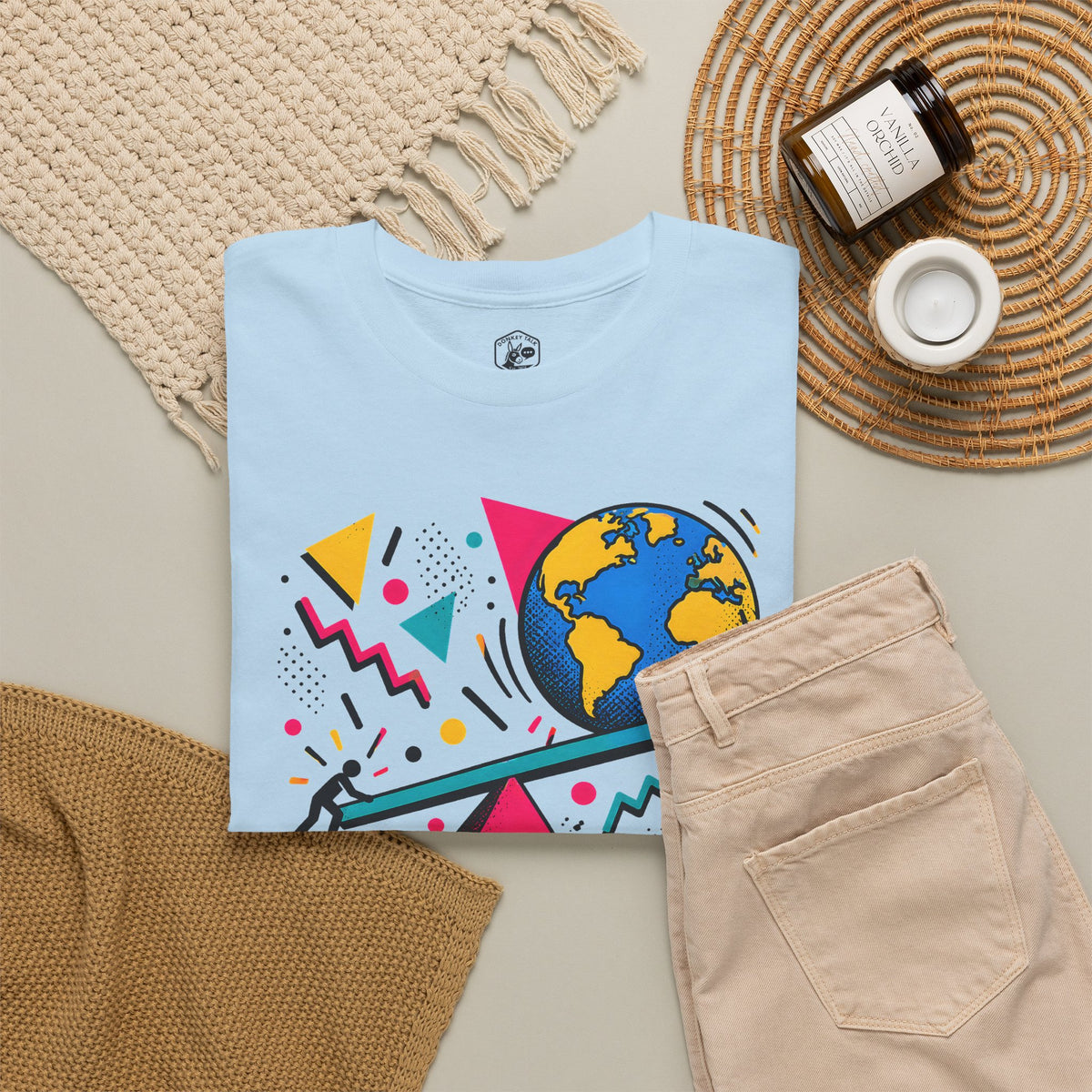 Archimedes Lever Memphis T-shirt – Donkey Talk graphic tee