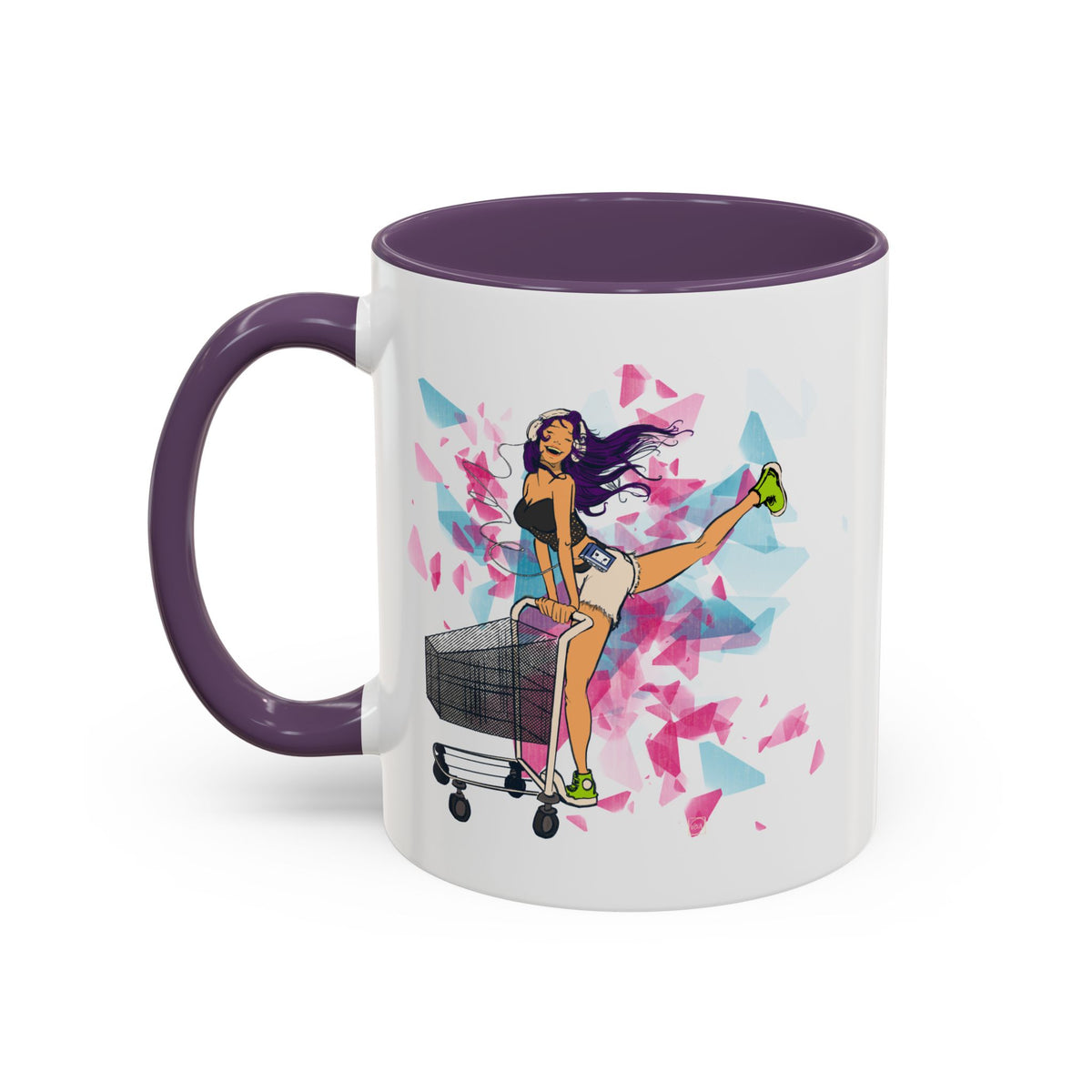 Playful accent coffee mug – Donkey Talk ceramic mug