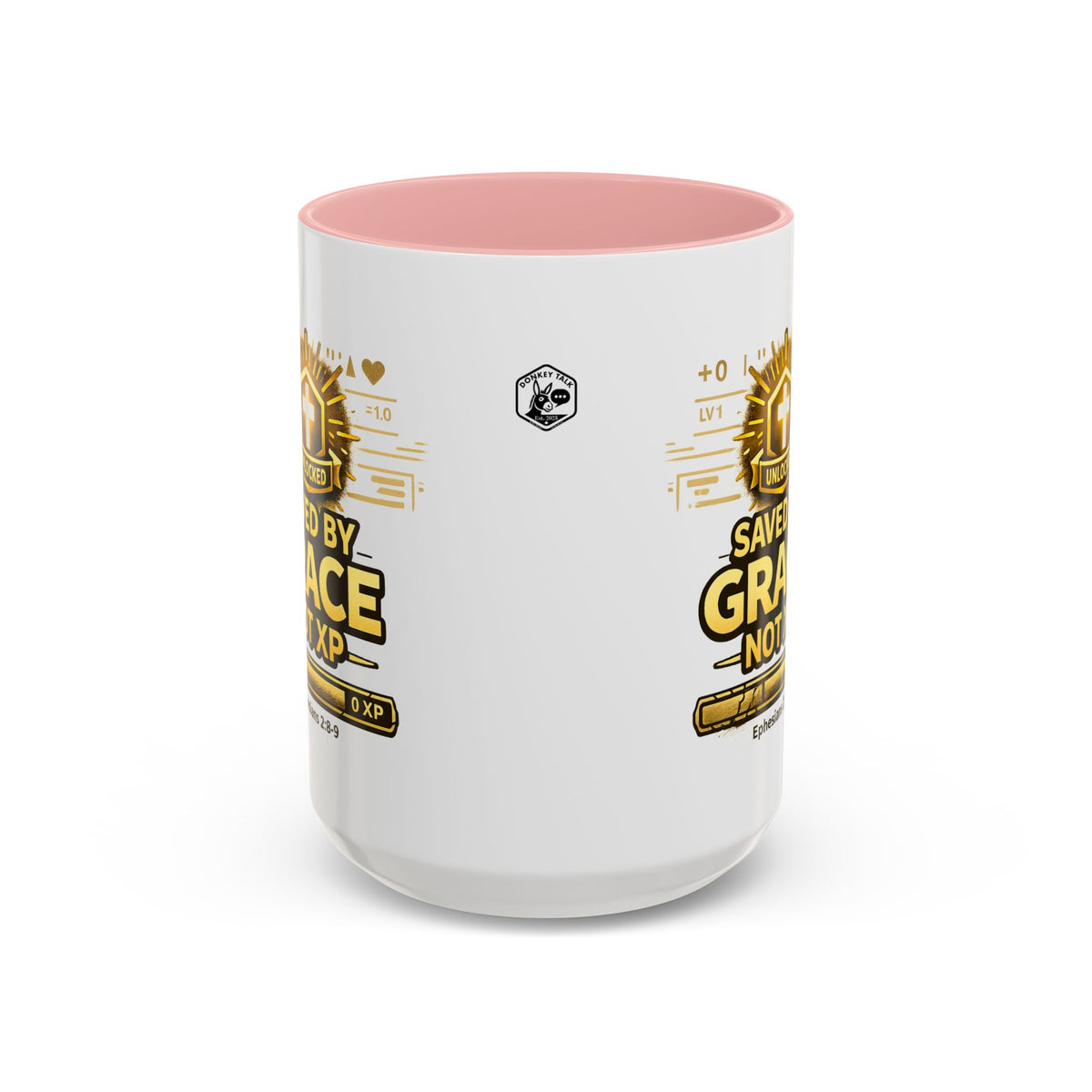 Saved by Grace Not XP gamer coffee mug – Donkey Talk ceramic mug