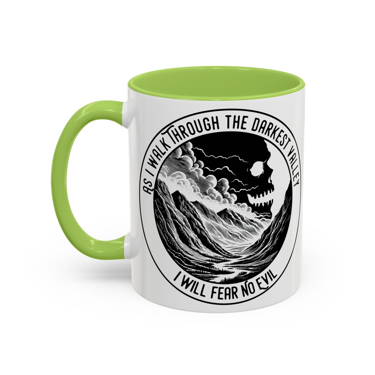 Mug Skull Valley — « Alors que je traverse la vallée de l'ombre de la mort, je ne crains aucun mal » 11/15 oz