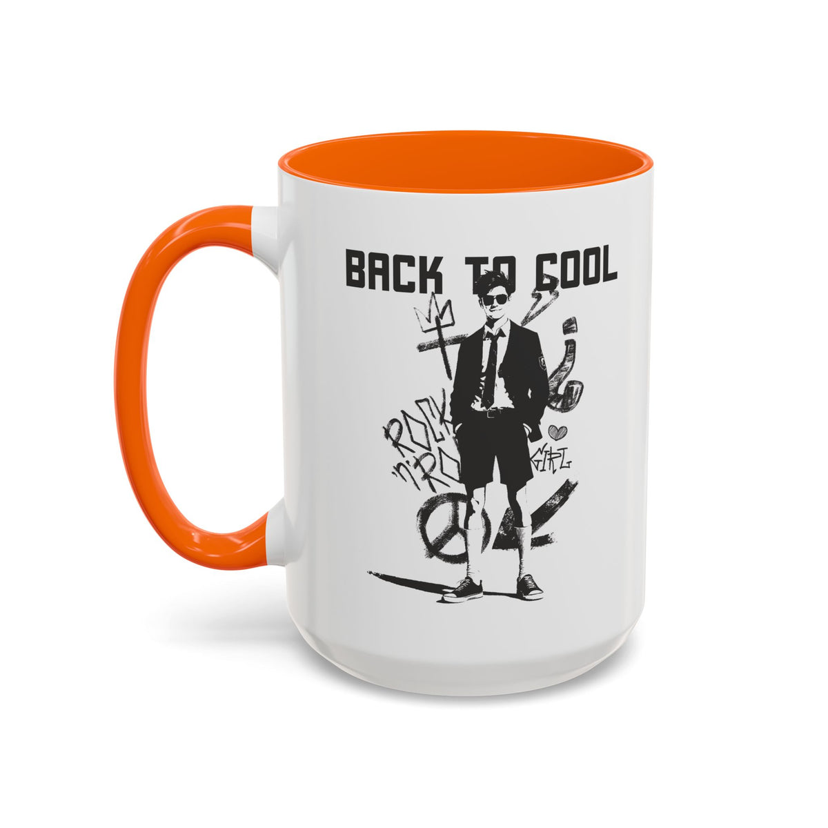 Back to Cool shield accent coffee mug – Donkey Talk ceramic mug