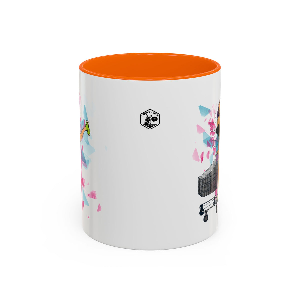 Playful accent coffee mug – Donkey Talk ceramic mug