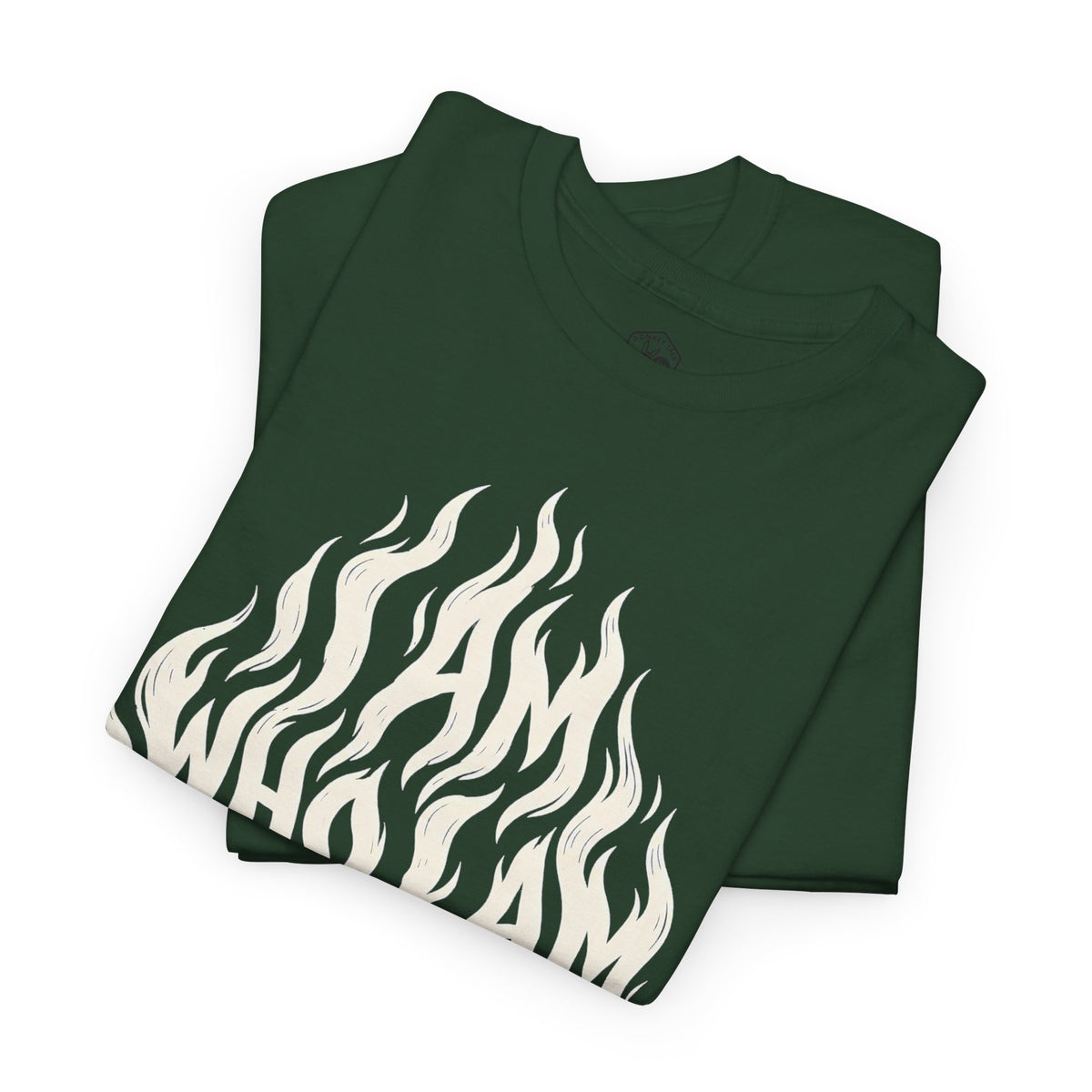 I Am Who I Am Flame Lettering T-shirt – Donkey Talk graphic tee