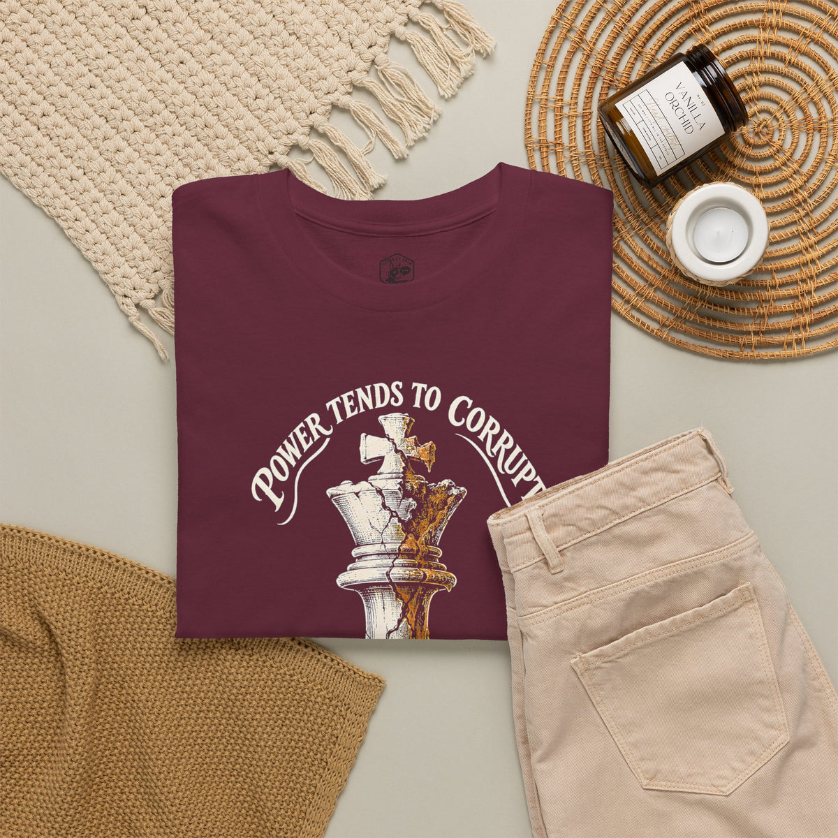 Power Tends to Corrupt Cracked Chess King T-shirt – Donkey Talk graphic tee