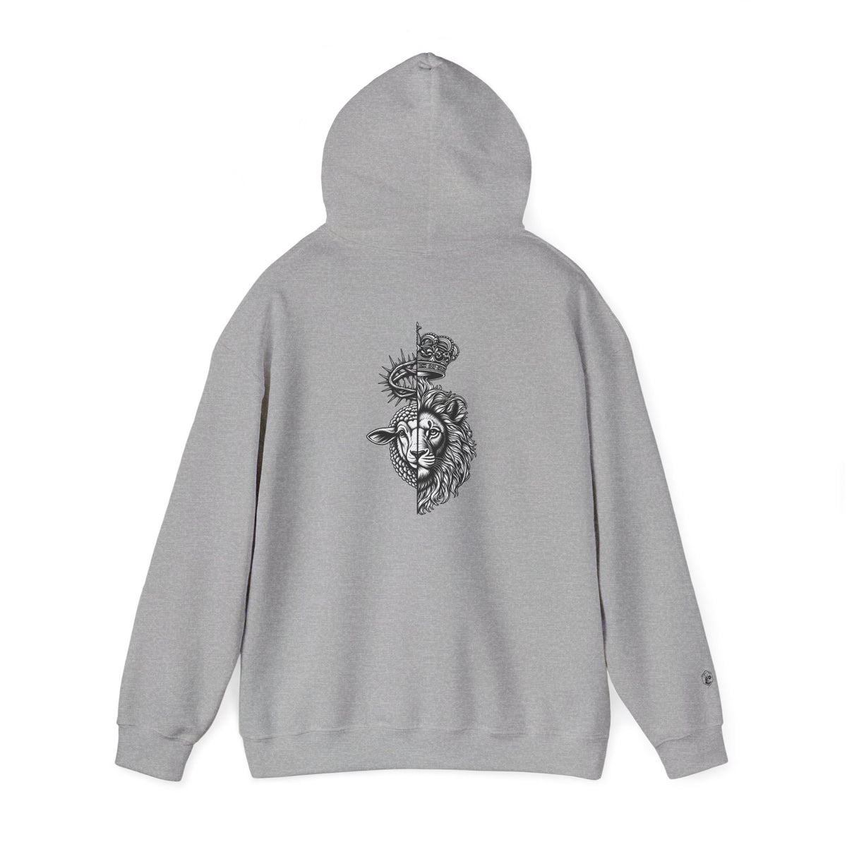 Sweat à capuche unisexe Heavy Blend™ Le Lion et l'Agneau - Sweat-shirt à symbolique spirituelle