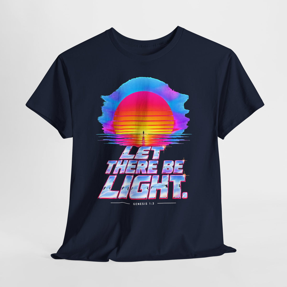 Let There Be Light Chrome Sunrise T-shirt – Donkey Talk graphic tee