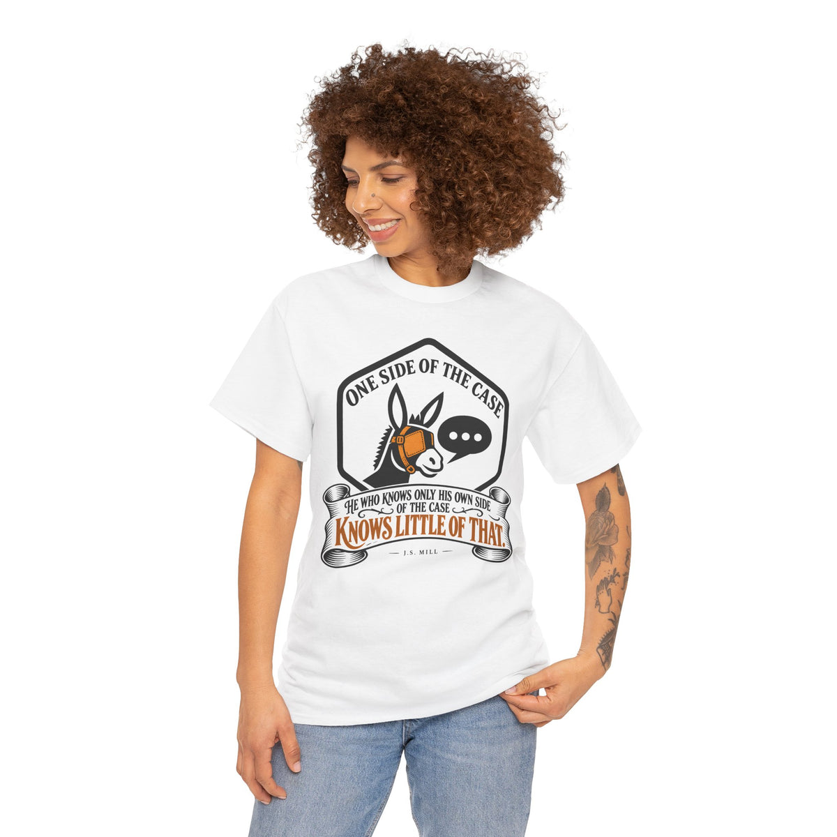 J.S. Mill Donkey Only His Own Side T-shirt – Donkey Talk graphic tee
