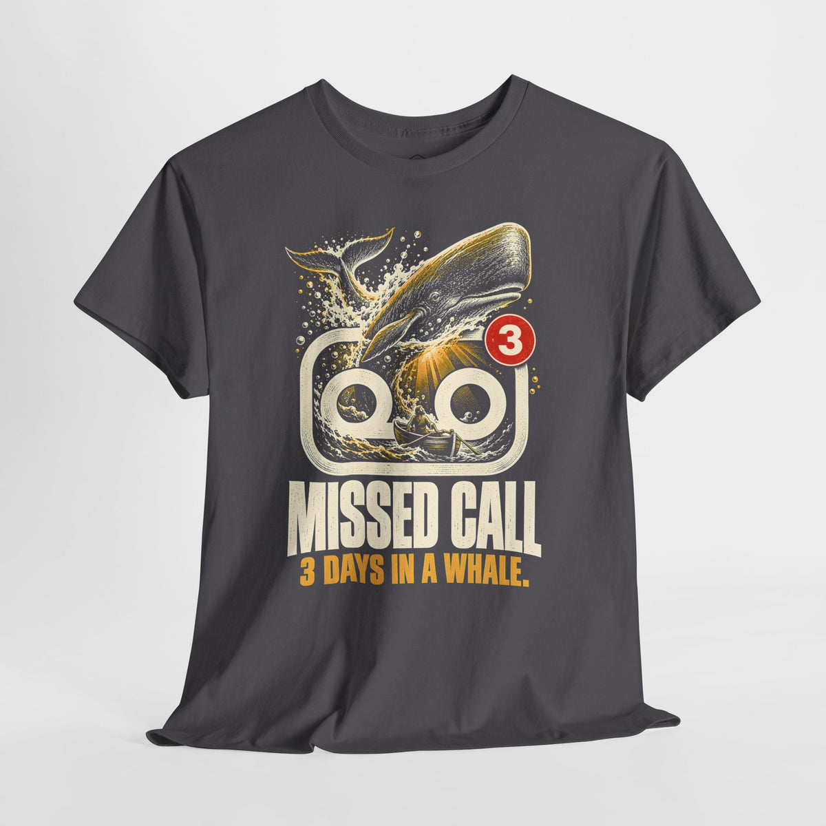 Missed Call 3 Days in a Whale T-shirt – Donkey Talk graphic tee