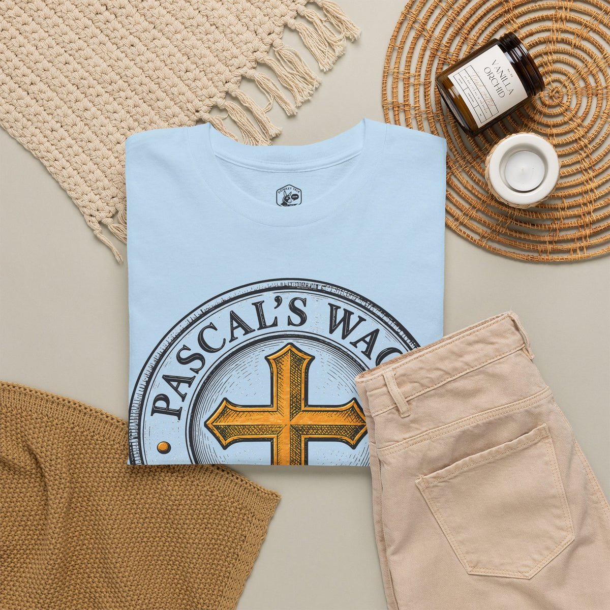 Pascal's Wager Gold Cross Coin T-shirt – Donkey Talk graphic tee