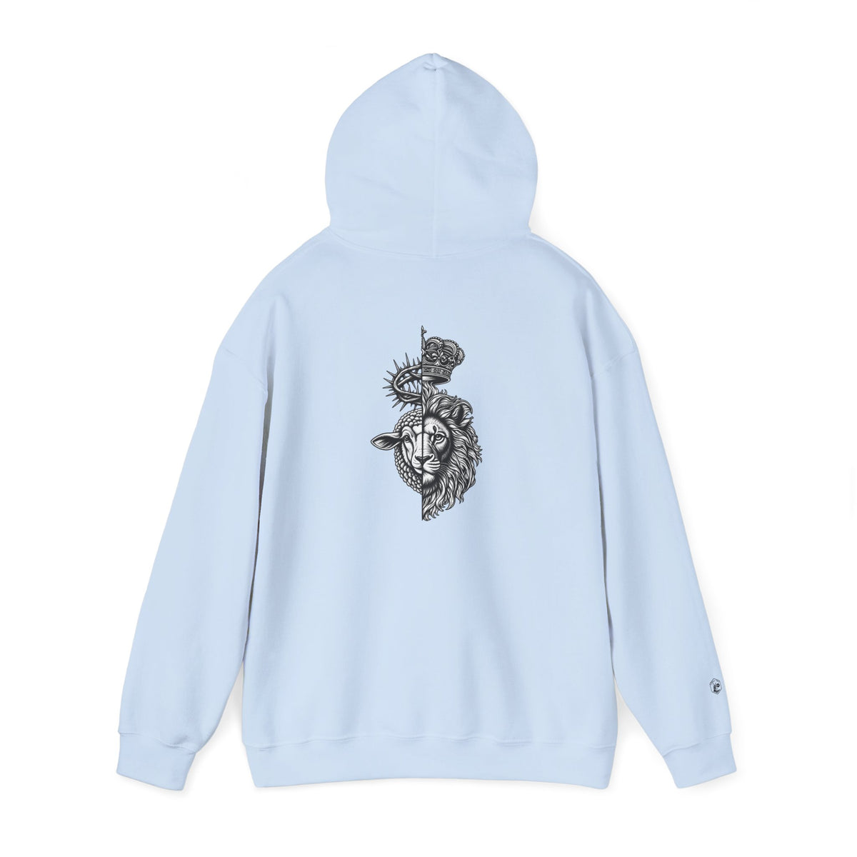 Sweat à capuche unisexe Heavy Blend™ Le Lion et l'Agneau - Sweat-shirt à symbolique spirituelle
